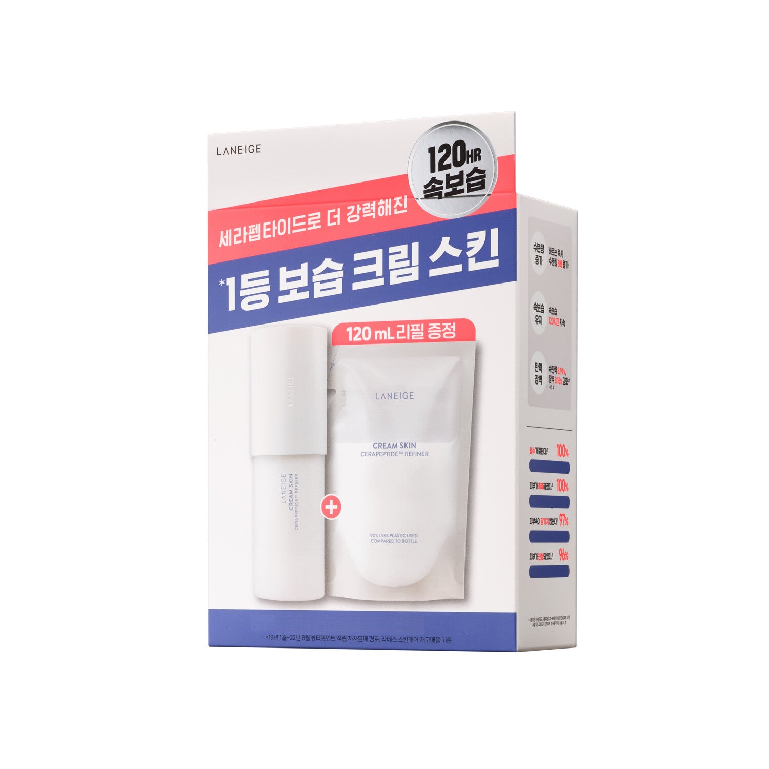 LANEIGE Cream Skin Cerapeptide Refiner 170ml+120ml Refill Set